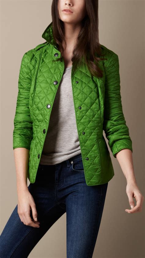 burberry green quilted jacket|burberry quilted jackets for women.